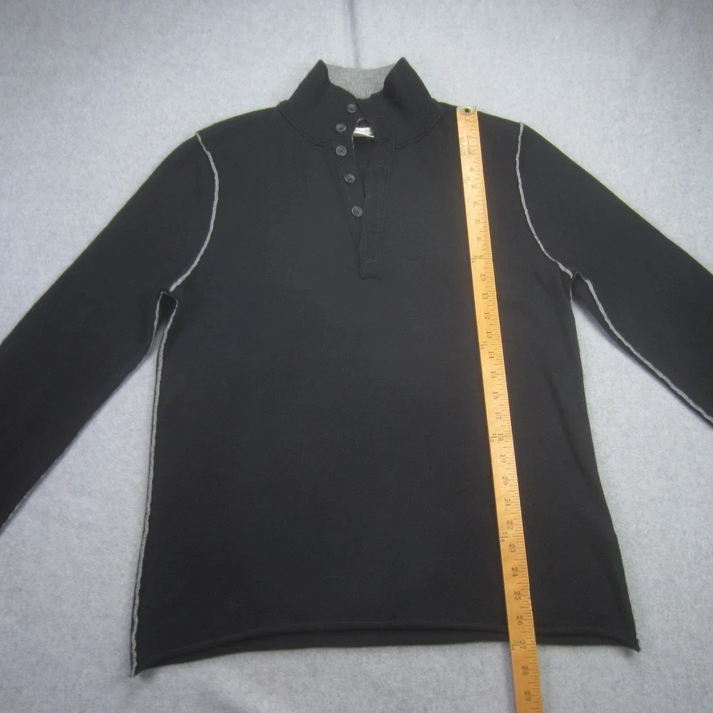 Carbon 2 Cobalt Sweater Mens Medium Black Cotton‎ Cashmere Blend Pullover